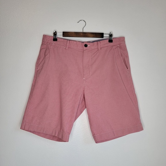J. Crew Shorts J Crew Mens Club Shorts 36 Small Pinkred Plaid 0
